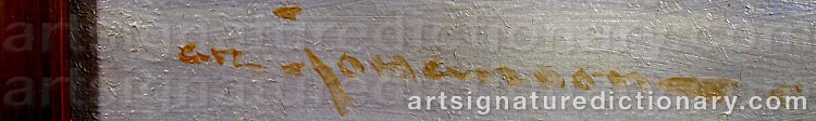 Signature by Arvid JOHANSON