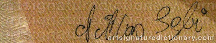 Authentic signature by Niklas SEGLEVI on  artwork