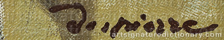 Authentic signature by Jacques DESPIERRE on  artwork