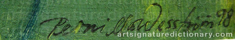 Authentic signature by Pernilla WESSTRÖM on artwork