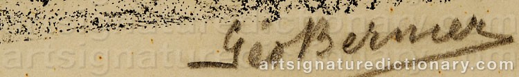 Authentic signature by Georges BERNIER on  artwork