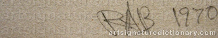 Authentic signature by Robert Alan BECHTLE on Drawing/Graphic/Print artwork
