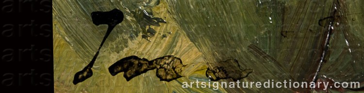 Authentic signature by Ina SJÖSTRÖM on Painting/Watercolour artwork