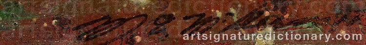 Authentic signature by Mary Ellen Nichols MCDERMOTT on  artwork