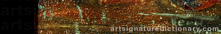 Authentic signature by Douglas Arthur TEED on  artwork