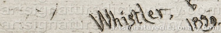 Authentic signature by James Abbot Mcneill WHISTLER on  artwork