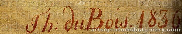 Authentic signature by Théodore DUBOIS on Painting/Watercolour artwork