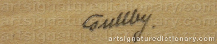 Authentic signature by Folke GULLBY on  artwork
