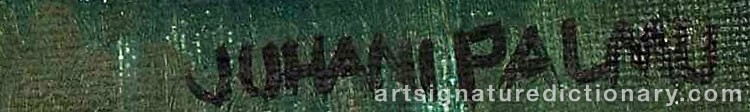 Authentic signature by Juhani PALMU on Painting/Watercolour artwork