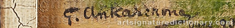 Signature by Gustaf ANKARCRONA