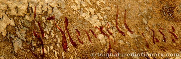 Authentic signature by Isaac HENZELL on Painting/Watercolour artwork