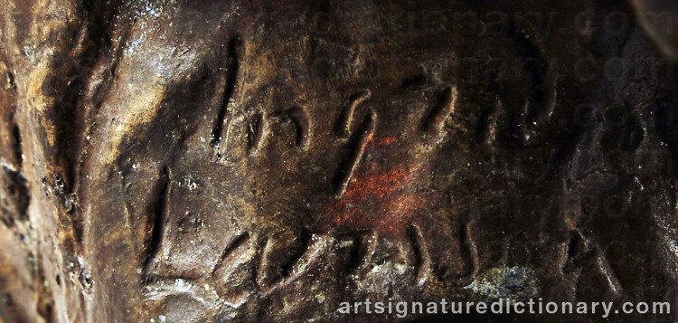 Authentic signature by Ingrid LARSSON on Sculpture artwork