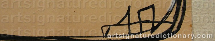 Authentic signature by Ivar STARKENBERG on  artwork