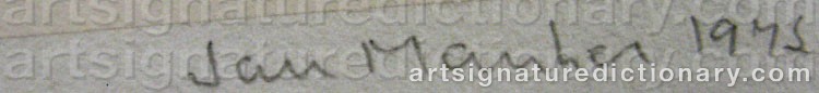 Signature by Jan MANKER