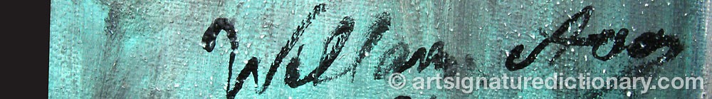 Authentic signature by William AVAR on  artwork