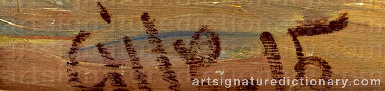 Authentic signature by Selden Connor GILE on Painting/Watercolour artwork