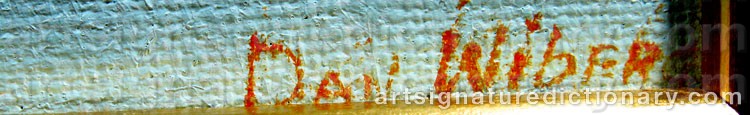 Authentic signature by Dan WIBERG on  artwork
