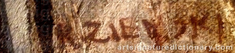 Authentic signature by Rajmund ZIEMSKI on Painting/Watercolour artwork