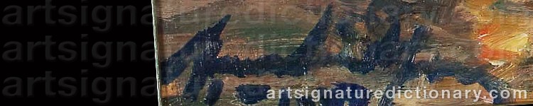 Authentic signature by Anton LINDFORSS on  artwork