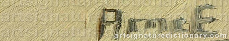 Authentic signature by Arne ‘Arne E’ ERIKSSON on artwork