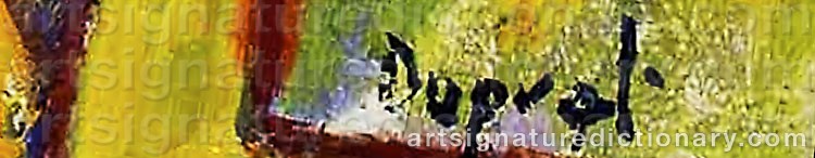 Authentic signature by Mauricio DUPRAT on  artwork
