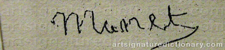 Signature by Edouard MANET