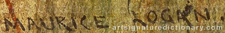 Authentic signature by Maurice George LOGAN on Painting/Watercolour artwork