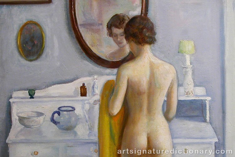 Close-up details showing Paul FISCHER signature forgery characteristics