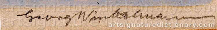 Authentic signature by George WINKELMANN on  artwork