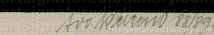 Authentic signature by Avo KEEREND on artwork