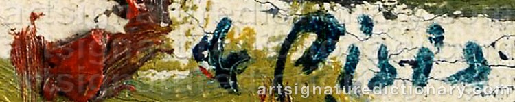 Authentic signature by Filippo De PISIS on artwork