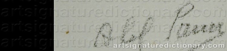 Authentic signature by Abel Pfeffermann PANN on  artwork