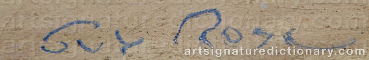Authentic signature by Guy ROSE on Painting/Watercolour artwork