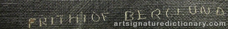 Signature by Frithiof BERGLUND