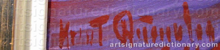 Authentic signature by Knut RUMOHR on artwork