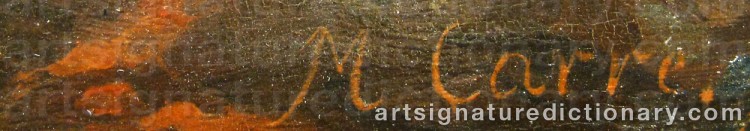 Authentic signature by Michiel CARRÉE on  artwork