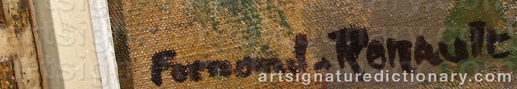 Authentic signature by Albert FERNAND-RENAULT on artwork