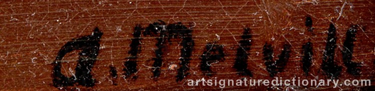 Authentic signature by Antonia Miether MELVILL on Painting/Watercolour artwork