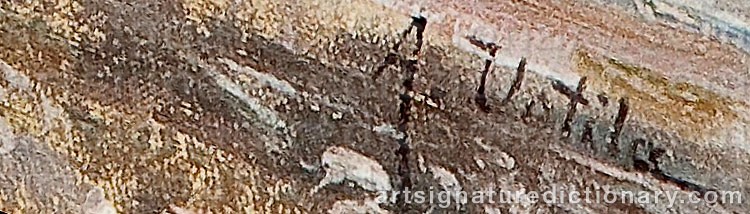 Authentic signature by Aukusti UOTILA on  artwork