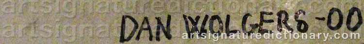 Signature by Dan WOLGERS