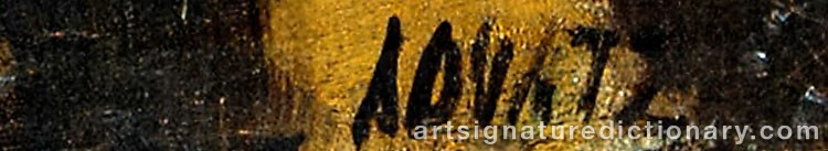Authentic signature by Friedrich ADUATZ on  artwork