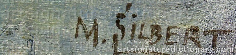 Authentic signature by Max SILBERT on  artwork