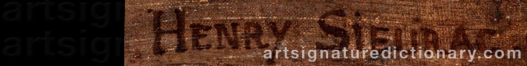 Authentic signature by Henri SIEURAC on  artwork