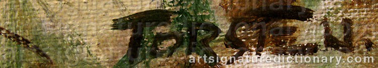 Authentic signature by Torsten OLSON on  artwork