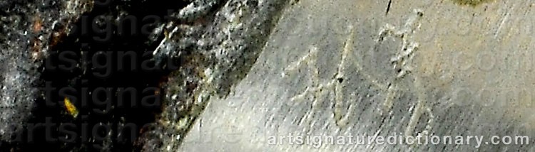 Authentic signature by Helmer ZETTERMALM on  artwork