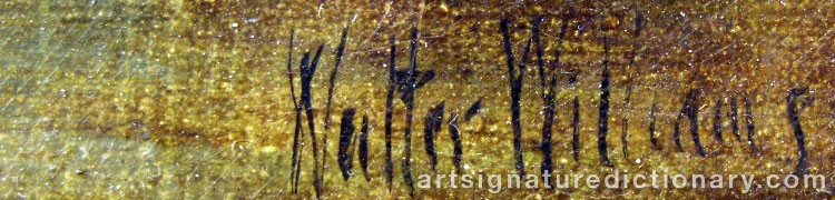 Authentic signature by Walter Heath WILLIAMS on  artwork