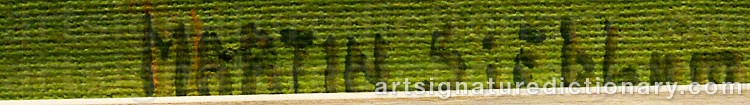 Authentic signature by Martin SJÖBLOM on  artwork
