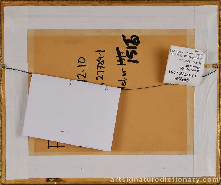 Close-up details showing Jenny NYSTRÖM signature forgery characteristics