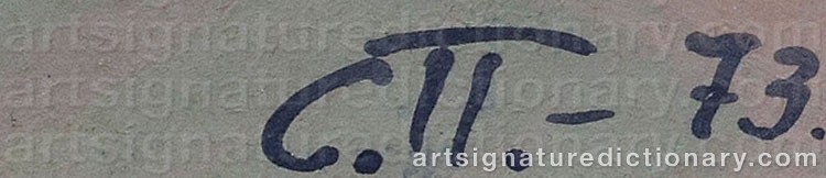 Authentic signature by Serafine Alexandrovich PAVLOVSKI on  artwork