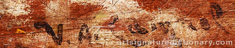 Authentic signature by Vittore Antonio CARGNEL on  artwork